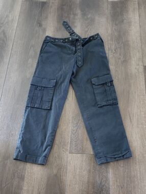 MONSE Black Double Belt Cargo Pants SZ 8